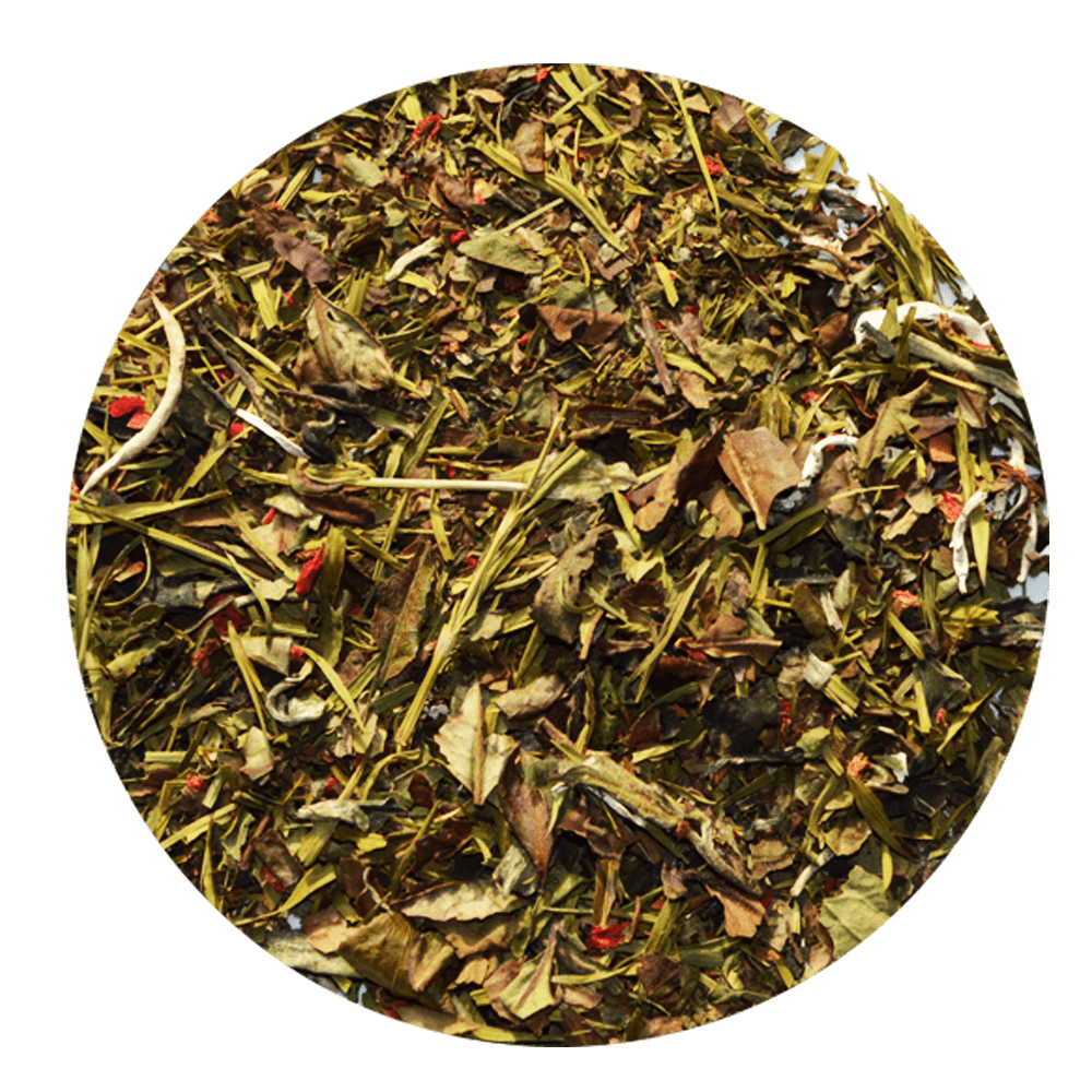 Weiße Teemischung mit Granatapfelblüten