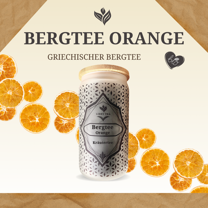 Bergtee Orange BIO im Libbyglas