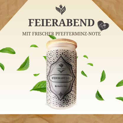 Feierabend Tee BIO im Libbyglas