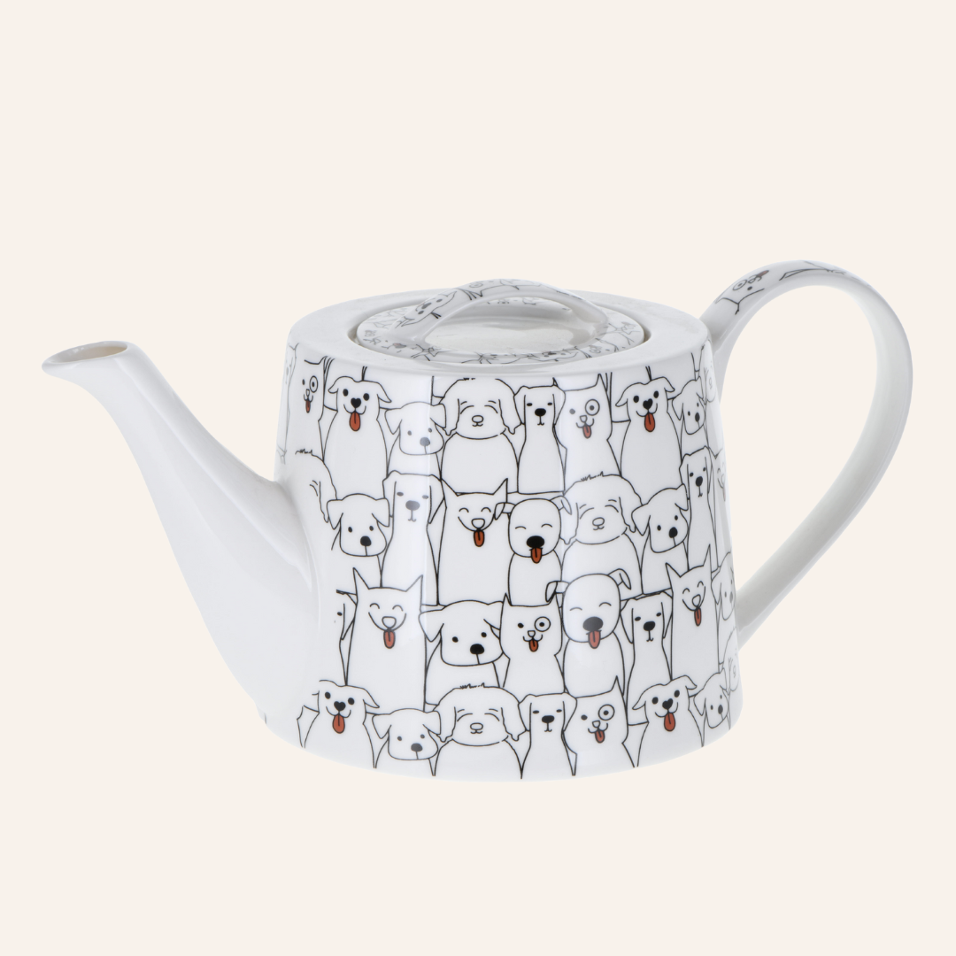 Teekanne Porzellan Doggy